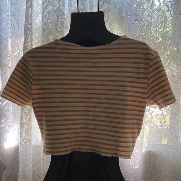 Zara stretch cotton crop top-Large - Picture 5 of 6